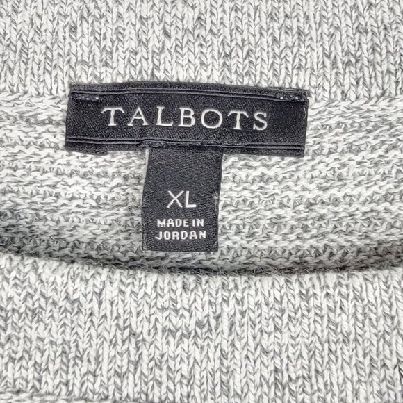 Talbots Womens Pullover Sweater Size XL Gray Cotton Blend Long Sleeve Crew Neck - Picture 7 of 10